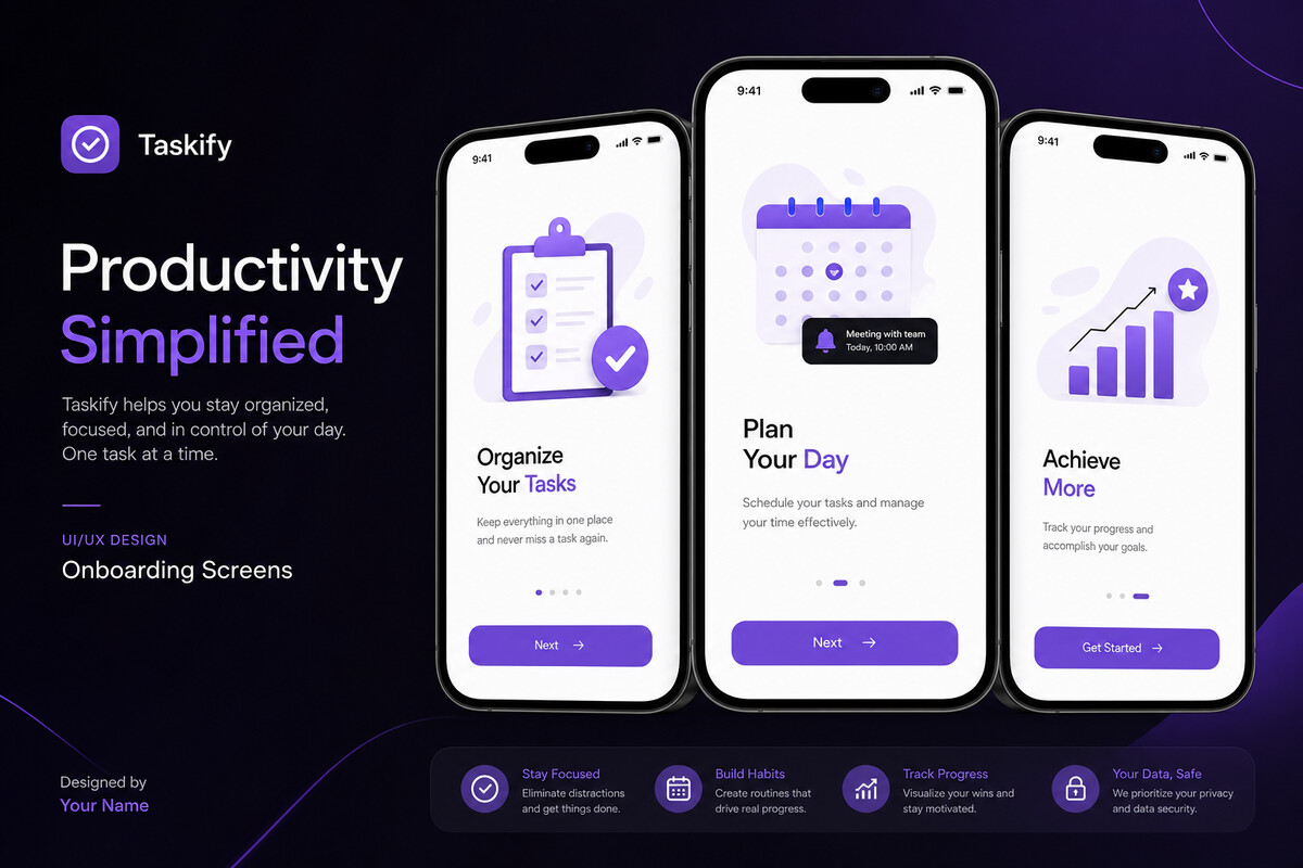 Mobile App Onboarding Motion Study